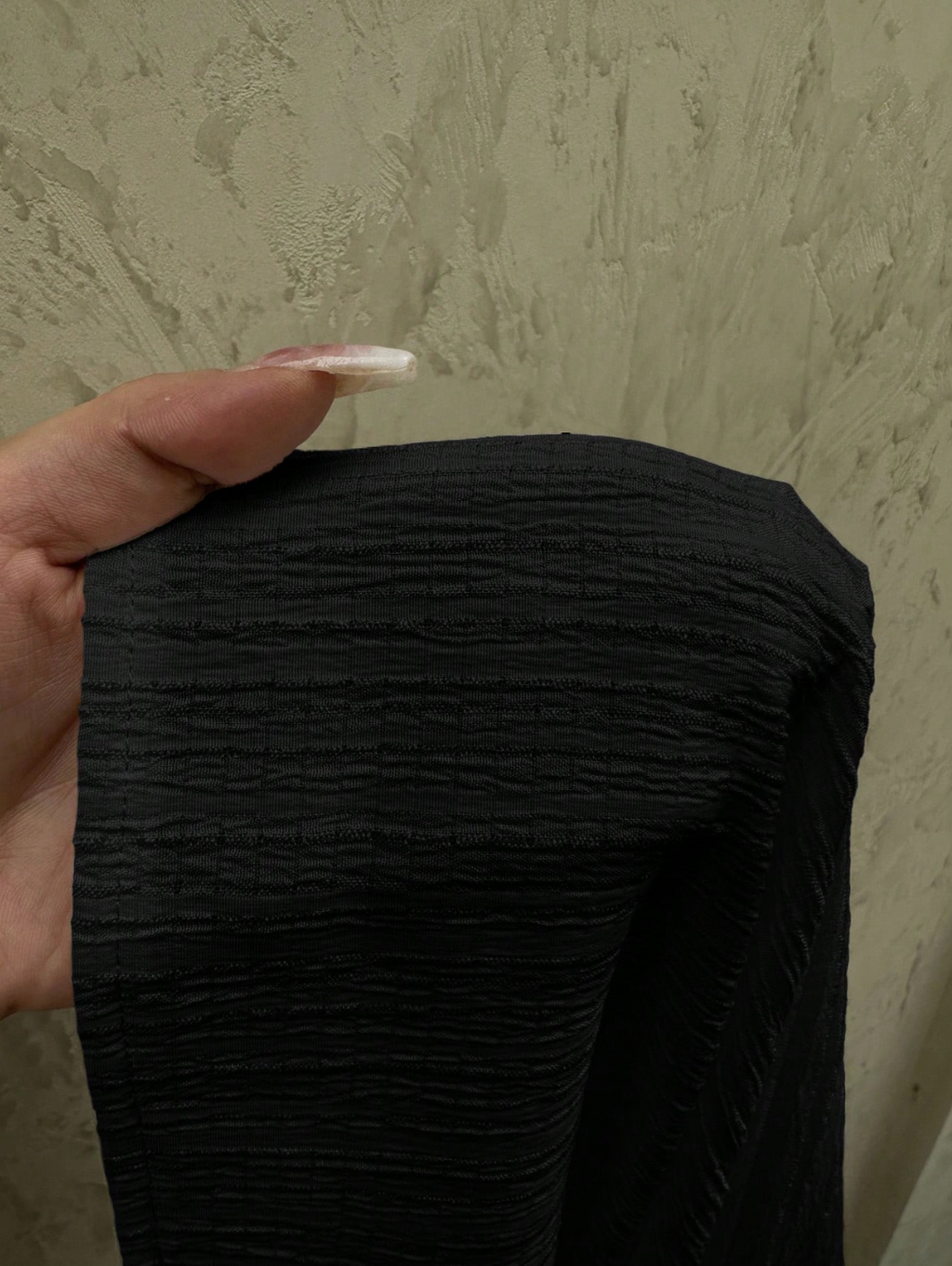 Black Crinkle Tiered Maxi Skirt