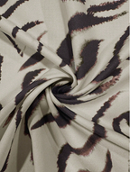 Zebra Print Satin Asymmetric Skirt