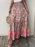 Boho Paisley Tiered Maxi Skirt
