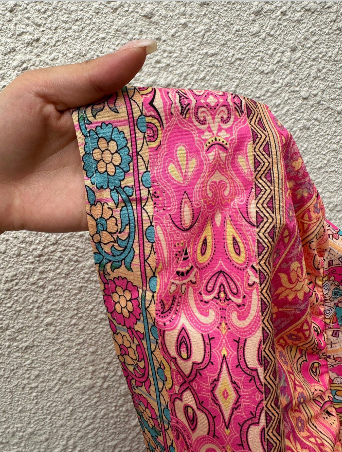 Boho Paisley Tiered Maxi Skirt