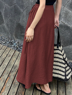 Burgundy Wrap Maxi Skirt