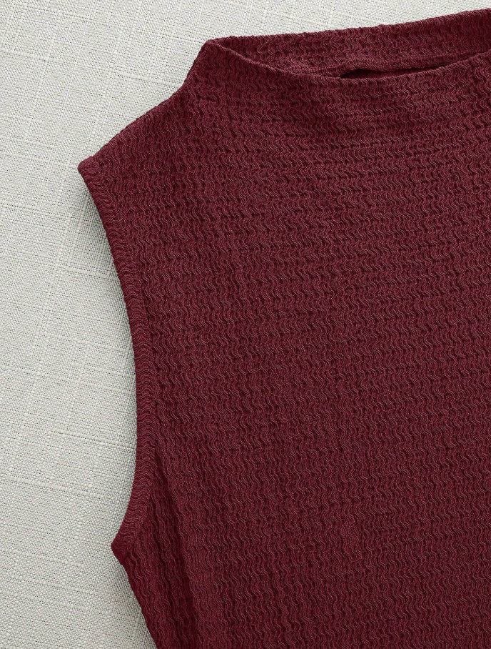 Burgundy Ruched Bodycon Mini Dress with Gold Buckle