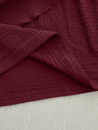 Burgundy Ruched Bodycon Mini Dress with Gold Buckle
