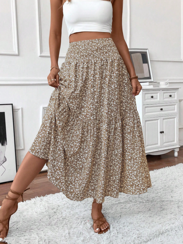 Meadow Ditsy Floral Midi Skirt