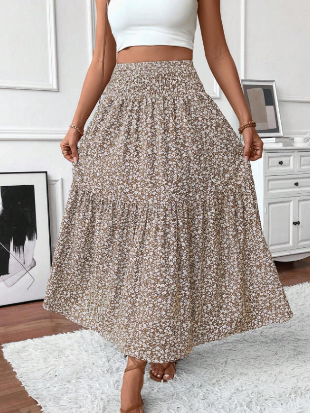 Meadow Ditsy Floral Midi Skirt