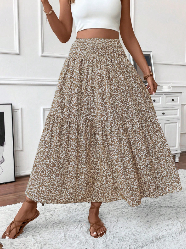 Meadow Ditsy Floral Midi Skirt