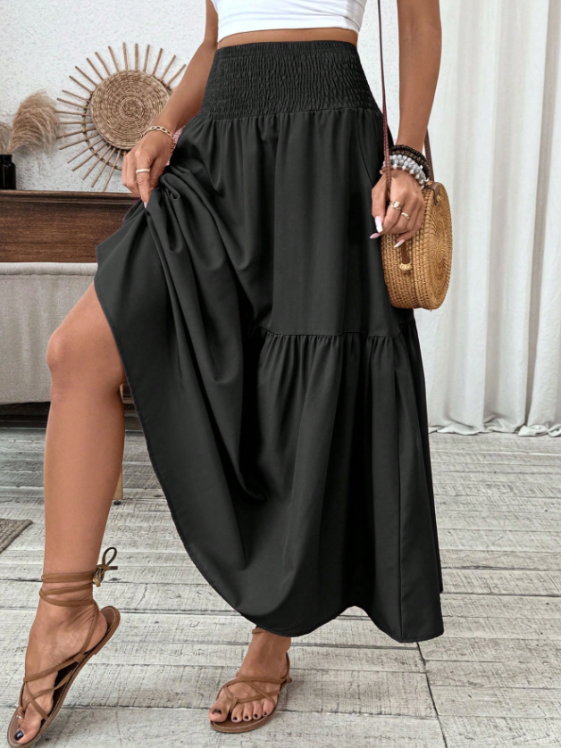 Luna Flowy Tiered Maxi Skirt