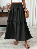 Luna Flowy Tiered Maxi Skirt