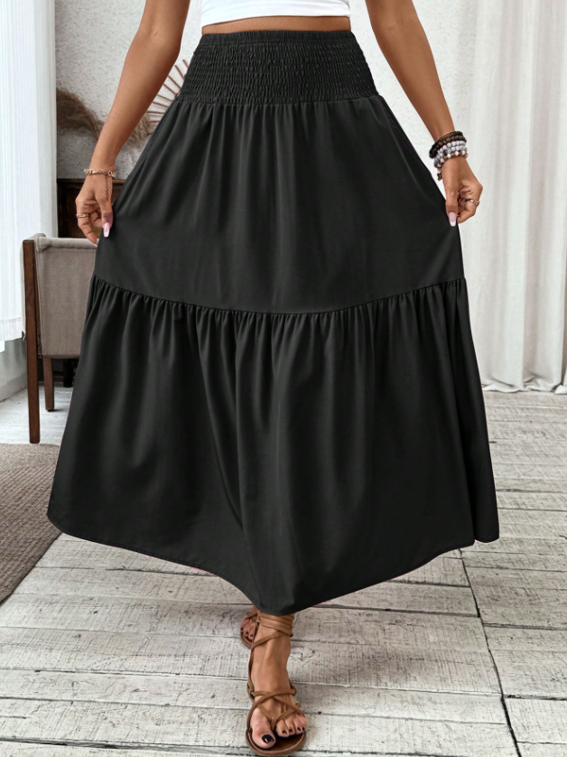 Luna Flowy Tiered Maxi Skirt