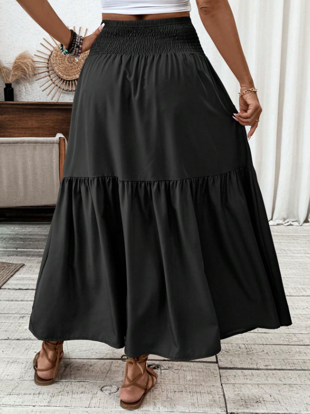 Luna Flowy Tiered Maxi Skirt